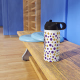 Bears Soccer Heart Stainless Steel Water Bottle, Standard Lid