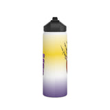 Bears Basketball Scratch Stainless Steel Water Bottle, Standard Lid