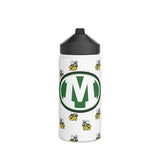 Medina Bees Stainless Steel Water Bottle, Standard Lid