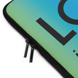 Blue green ombré my Louie is at home Laptop Sleeve