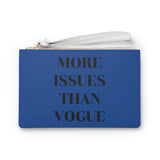 Blue more issues than vogue clutch