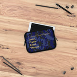 Blue camo I speak fluent Italian Laptop Sleeve