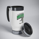Strongsville hockey Stainless Steel Travel Mug with Handle, 14oz