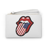 American world tour white Clutch Bag