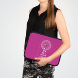 Hot pink eye chart Laptop Sleeve