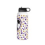 Bears Soccer Heart Stainless Steel Water Bottle, Standard Lid