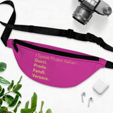 Hot pink fluent Italian Fanny pack