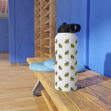 Medina Bees Stainless Steel Water Bottle, Standard Lid