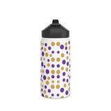 Bears Soccer Heart Stainless Steel Water Bottle, Standard Lid