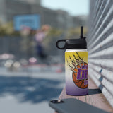 Bears Basketball Scratch Stainless Steel Water Bottle, Standard Lid