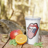 American world tour Plastic Tumbler with Straw