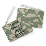 More issues than vogue camo Clutch Bag