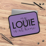 Purple my Louie is at home Laptop Sleeve