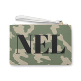 CHA NEL camo clutch bag