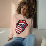 American world tour crop hoodie