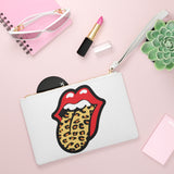 Leo world tour white clutch bag