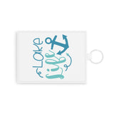 Saffiano lake life Leather Card Holder