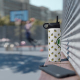 Medina Bees Stainless Steel Water Bottle, Standard Lid