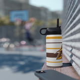 Wrestling MJHS Stainless Steel Water Bottle, Standard Lid