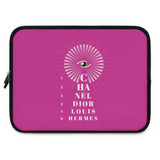 Hot pink eye chart Laptop Sleeve