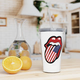 American world tour Plastic Tumbler with Straw