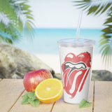 Kiss world tour plastic Tumbler with Straw