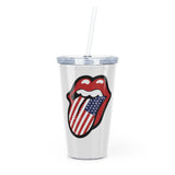 American world tour Plastic Tumbler with Straw