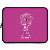 Hot pink eye chart Laptop Sleeve