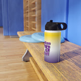 Bears Basketball Scratch Stainless Steel Water Bottle, Standard Lid