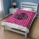 Pink Manta Soccer Velveteen Plush Blanket