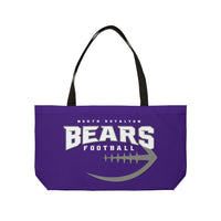 Purple Bears Football Weekender Tote Bag