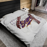 Bears Baseball Velveteen Plush Blanket