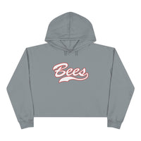 Bees Script Crop Hoodie