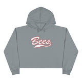 Bees Script Crop Hoodie