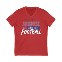 St.Ambrose Football Unisex Jersey Short Sleeve V-Neck Tee