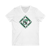 Holy Name Unisex Jersey Short Sleeve V-Neck Tee