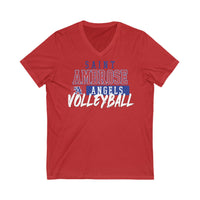 St.Ambrose Volleyball Unisex Jersey Short Sleeve V-Neck Tee