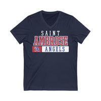 St.Ambrose Unisex Jersey Short Sleeve V-Neck Tee