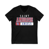 St.Ambrose Unisex Jersey Short Sleeve V-Neck Tee