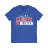 St.Ambrose Unisex Jersey Short Sleeve V-Neck Tee