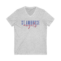 St.Ambrose Unisex Jersey Short Sleeve V-Neck Tee