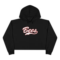 Bees Script Crop Hoodie