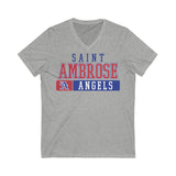 St.Ambrose Unisex Jersey Short Sleeve V-Neck Tee