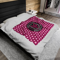 Pink Manta Soccer Velveteen Plush Blanket