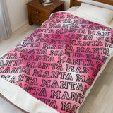 MANTA on Repeat Velveteen Plush Blanket