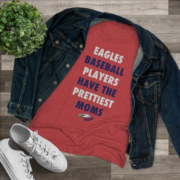 Eagles Prettiest Moms Baseball Ladies' V-Neck T-Shirt (more colors)