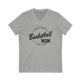 Basketball Mom Life Unisex Jersey Short Sleeve V-Neck Tee