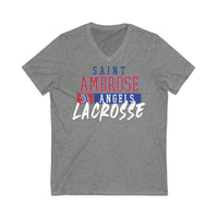 St.Ambrose Lacrosse Unisex Jersey Short Sleeve V-Neck Tee