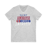 St.Ambrose Lacrosse Unisex Jersey Short Sleeve V-Neck Tee