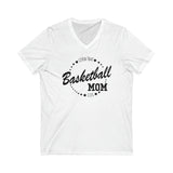 Basketball Mom Life Unisex Jersey Short Sleeve V-Neck Tee